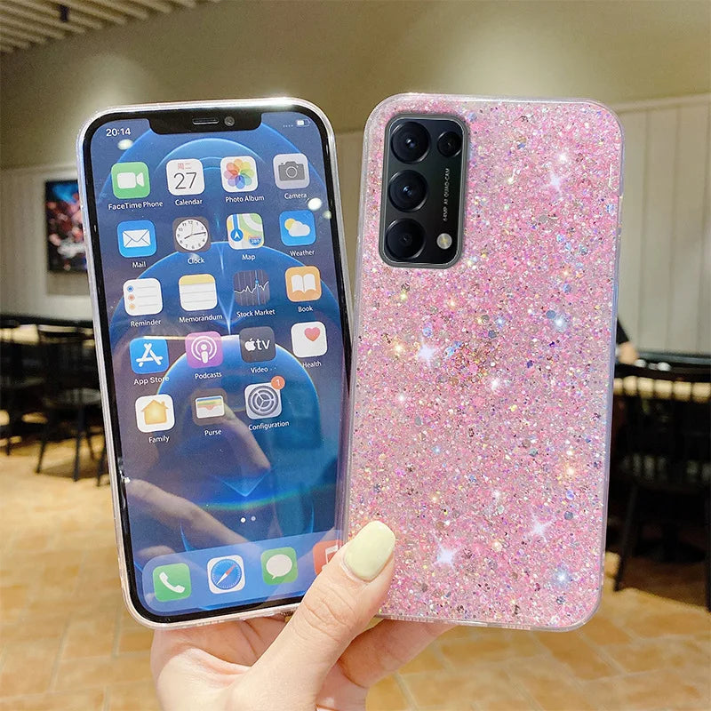 Glitzer TPU Hülle für Samsung Galaxy S25 Schutz