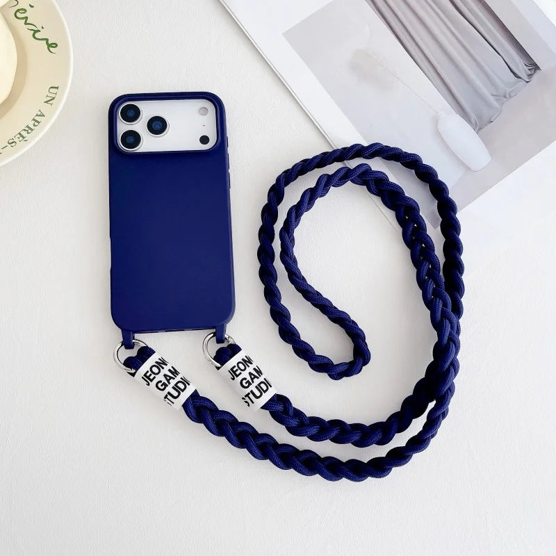 Luxus Lanyard-Hülle mit Band für iPhone 11–17