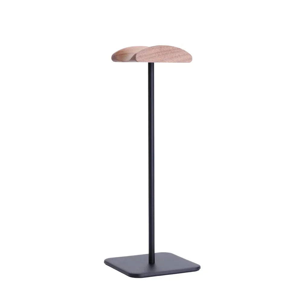 Kopfhörer Ständer Holz Walnuss – Design Headset Halterung für Schreibtisch – Premium Standfuss aus Echtholz