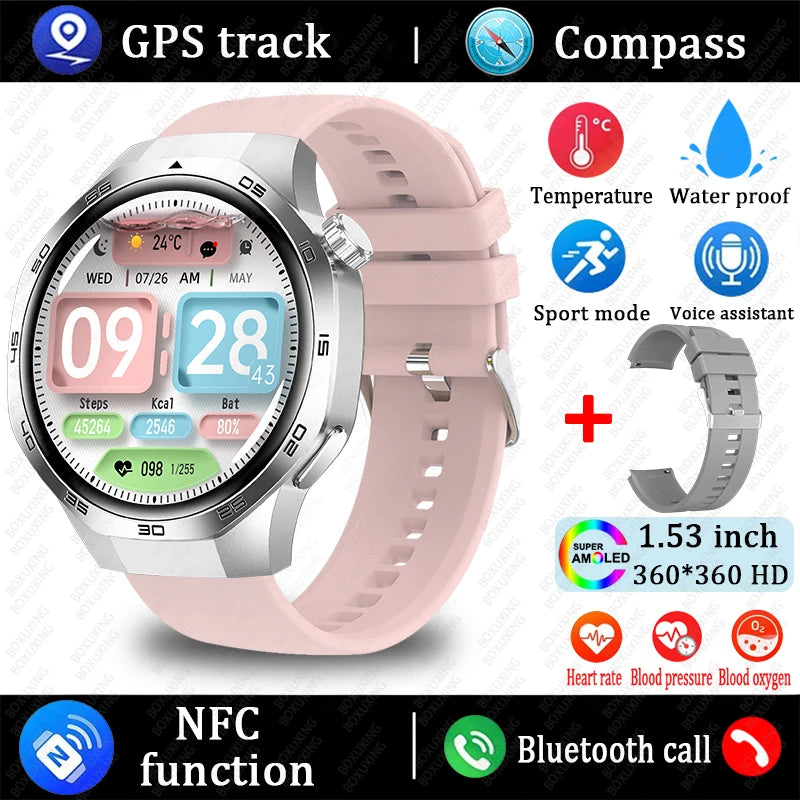 2025 Neue 5 MAX Smartwatch HD AMOLED GPS NFC Anruf