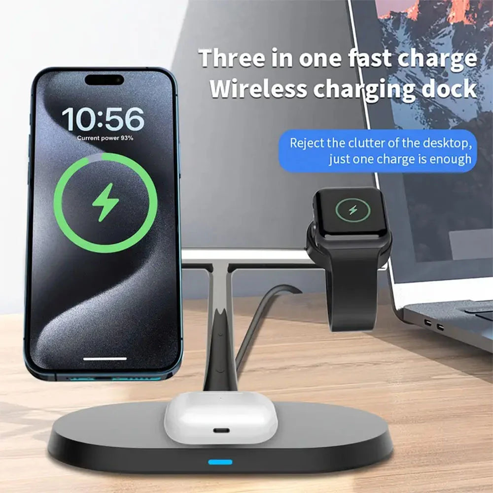 3-in-1 Magnet-Ladestation für iPhone & Apple Watch