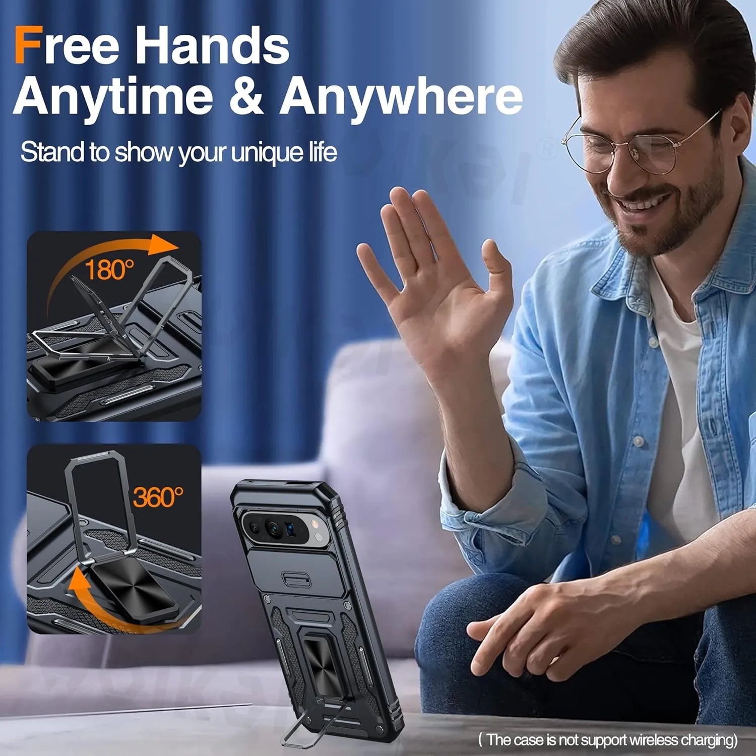 Robuste Pixel 9A Pro Schiebeobjektiv Hülle