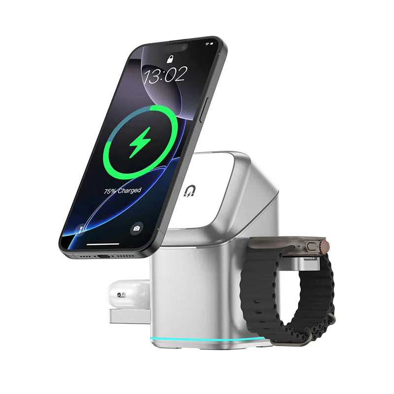 Faltbares 3-in-1 kabelloses Ladegerät 15W Magsafe