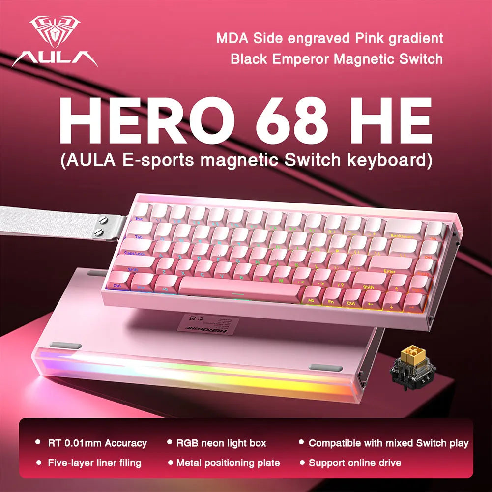 AULA HERO 68HE Gaming Tastatur