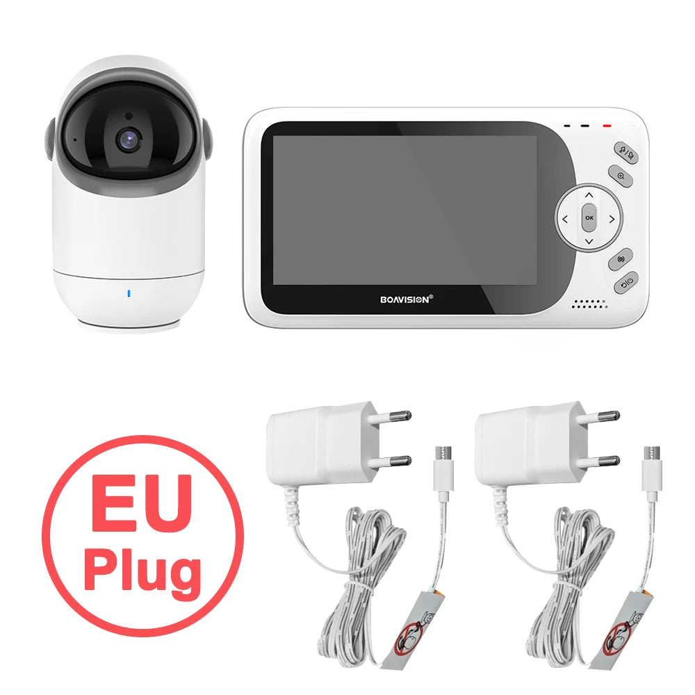 Video Baby Monitor 4.3 Inch Pan Tilt Camera