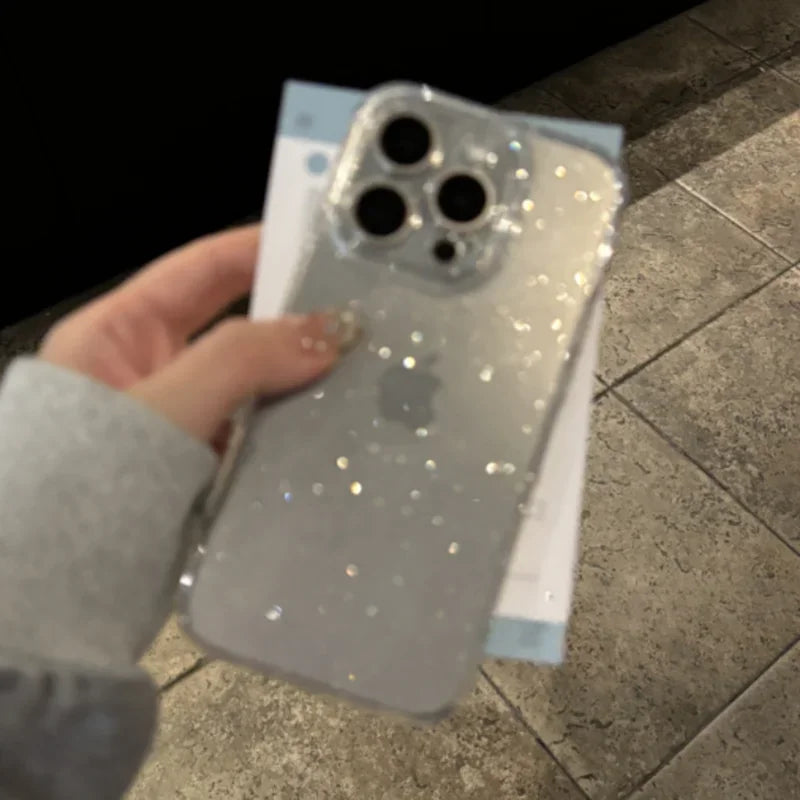 Transparente Glitzer Soft Hülle für iPhone 17 Pro Max