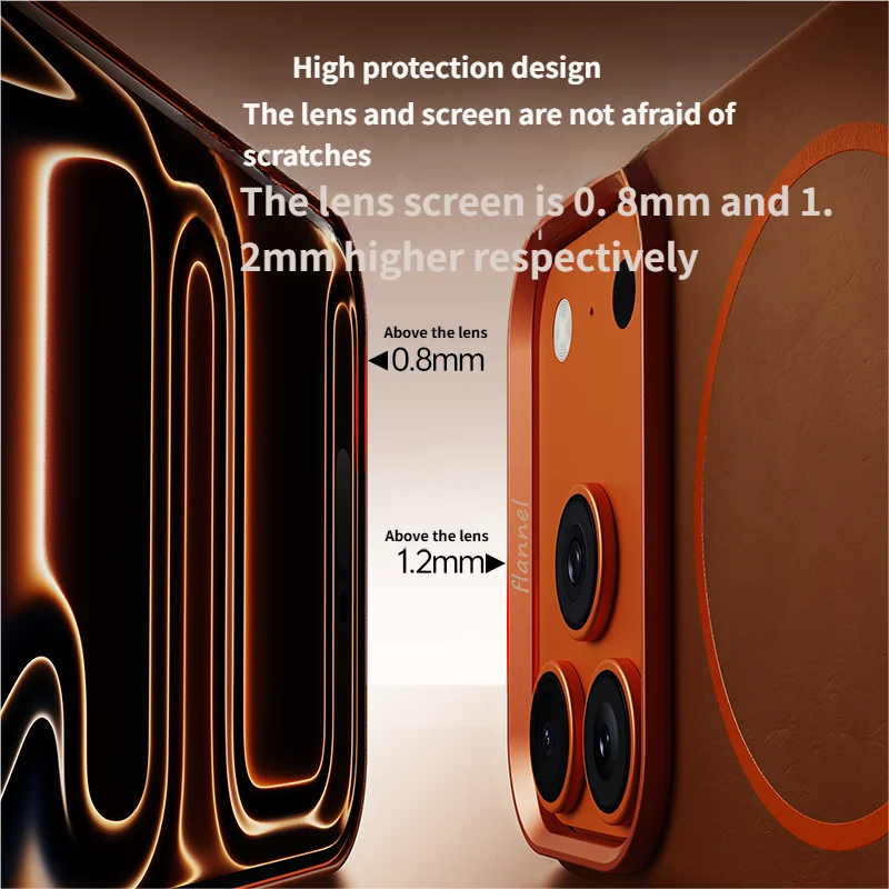 iPhone 17 Pro Max Lederhülle Elefant Textur Magnetisch