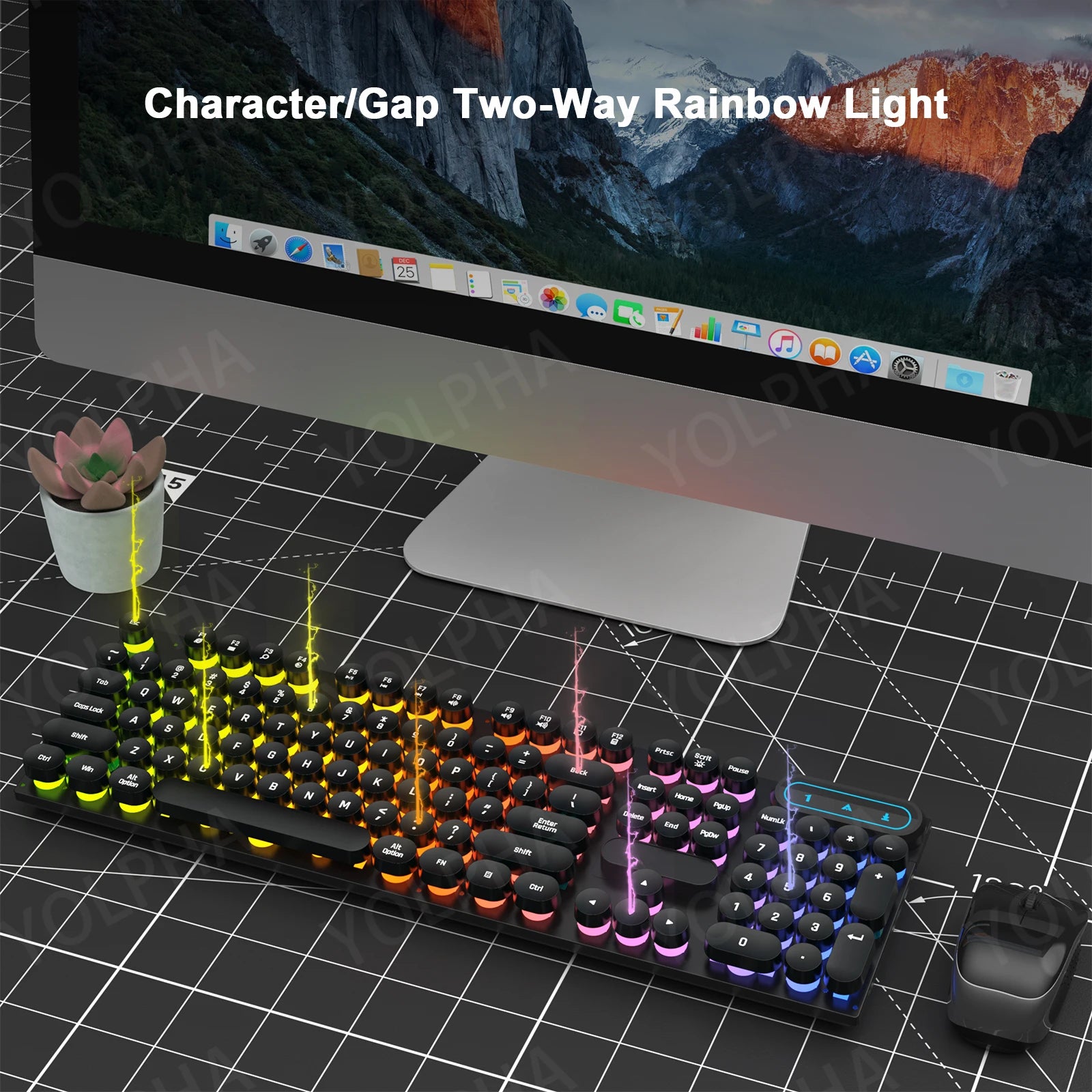 104-Tasten Gaming Tastatur RGB