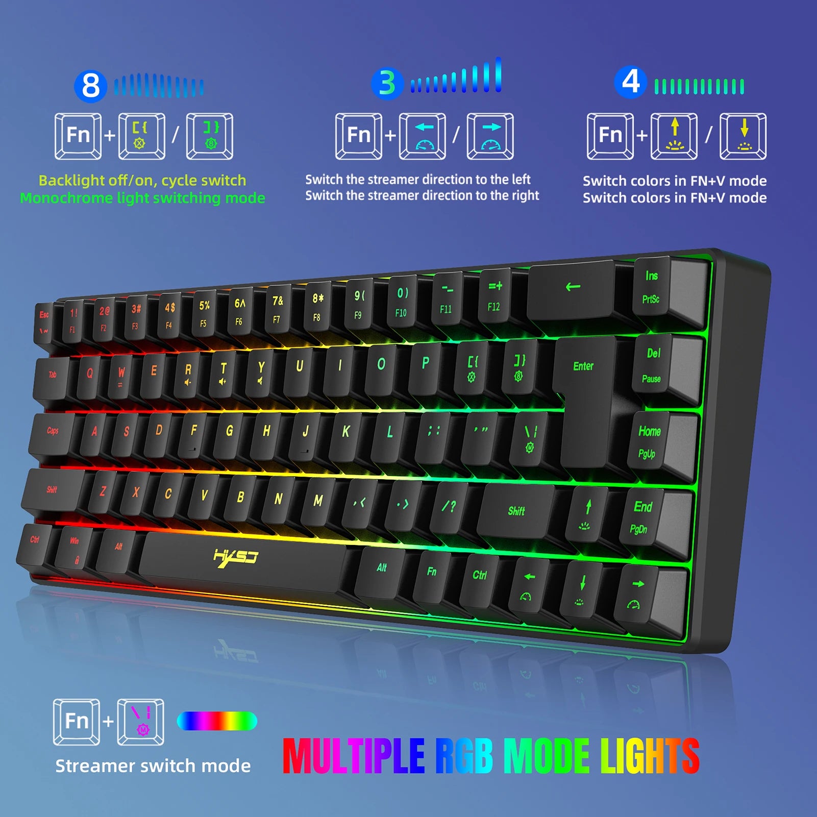 HXSJ V200 RGB Mini Gaming-Tastatur