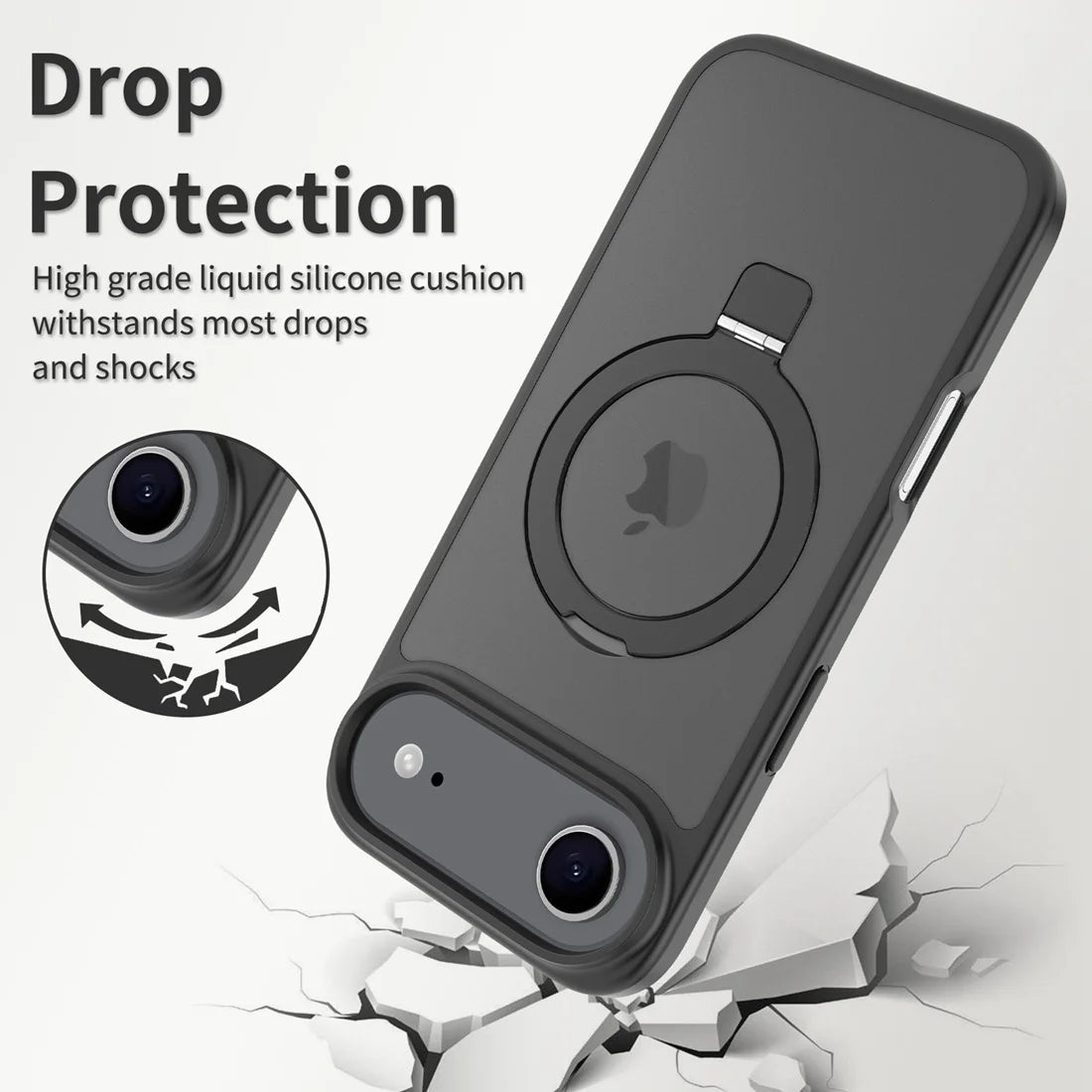 Für iPhone 17 Air – Hülle mit Ständer, MagSafe, stoßfest