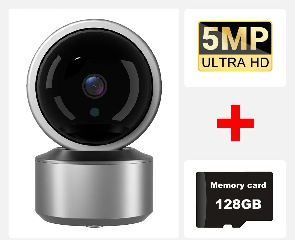 360° PTZ 5MP WiFi Überwachungskamera mit Nachtsicht