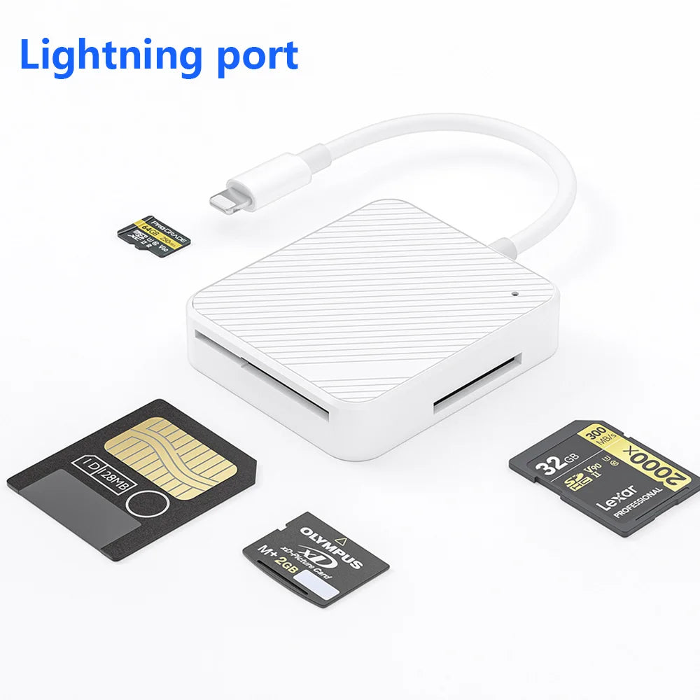 4-in-1 Kartenleser Adapter Typ C & Lightning