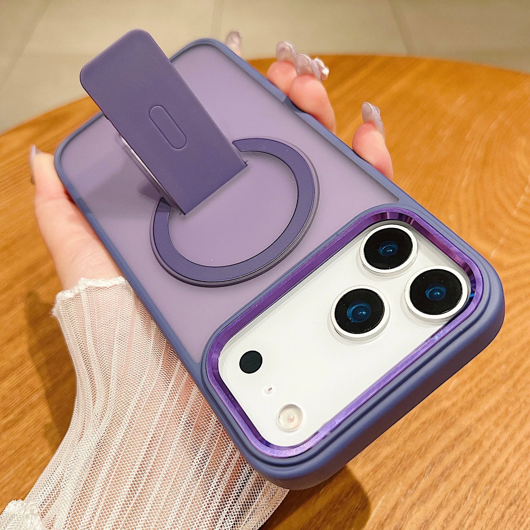 Magnetische Hülle mit Kickstand für iPhone 17–11