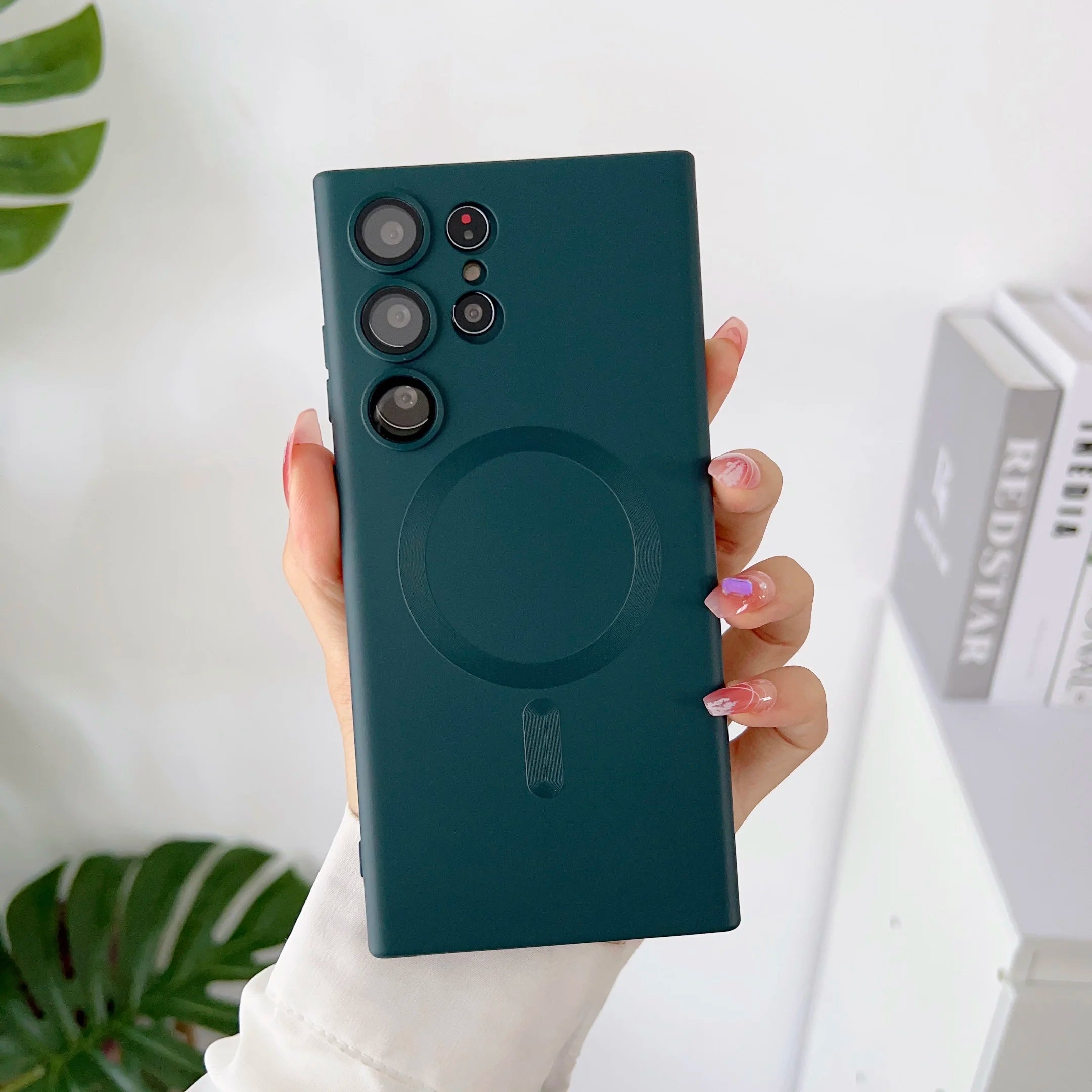 Magnetic case with wireless charging function for Samsung