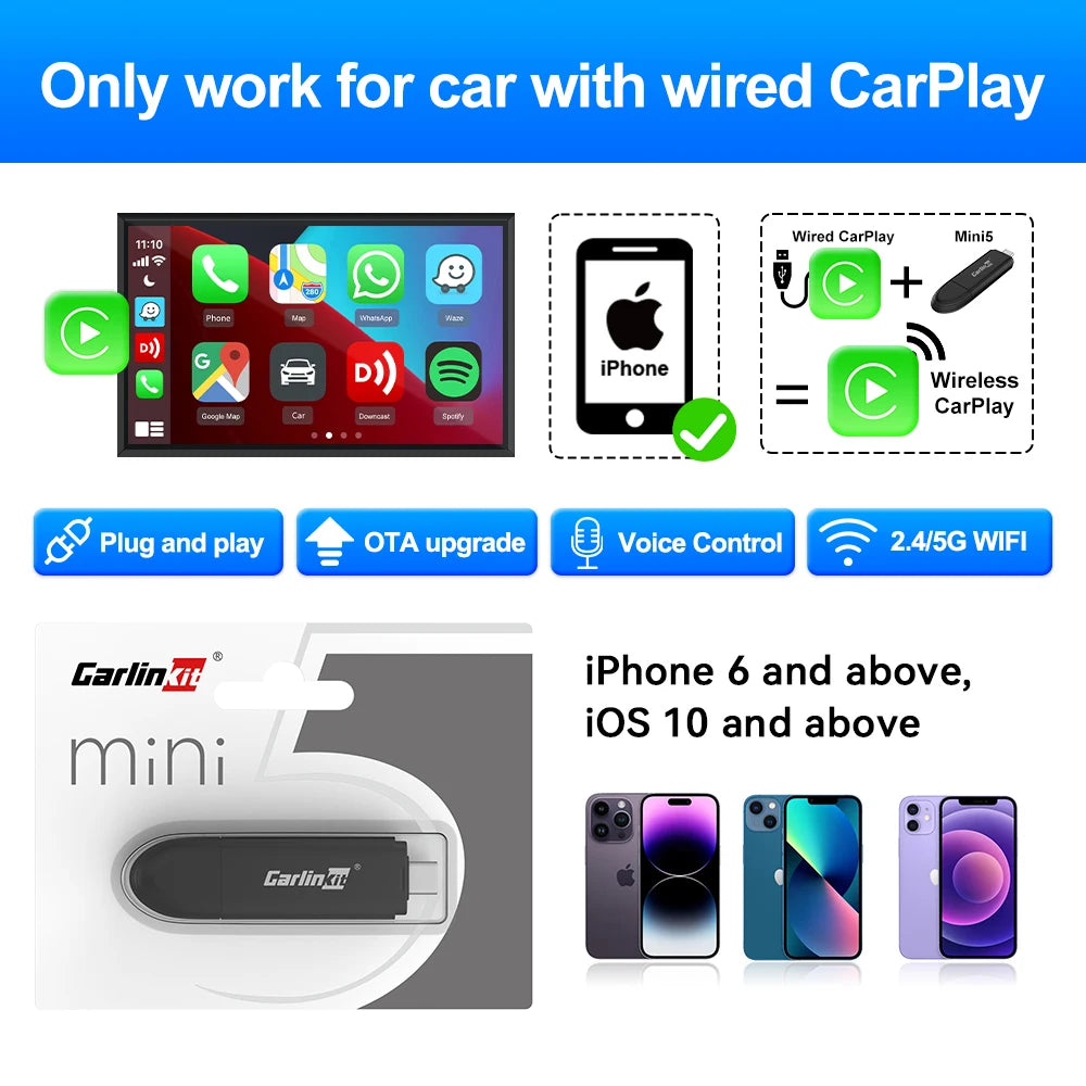 Carlinkit Wireless CarPlay Adapter MINI SE