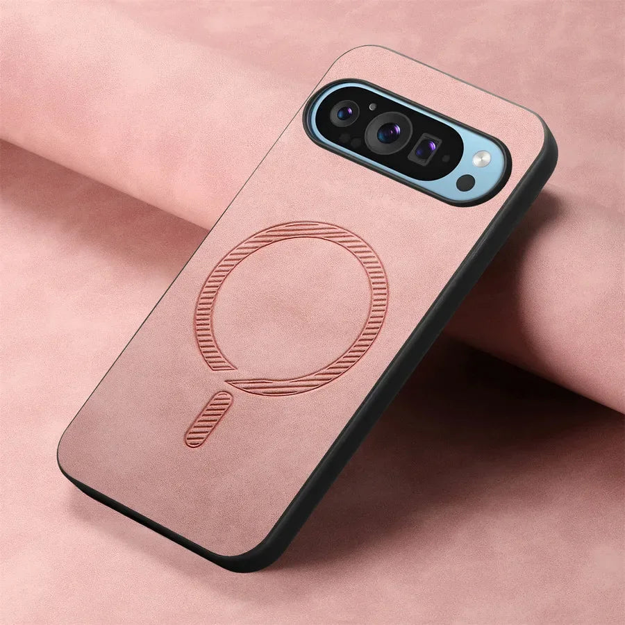 Luxus Leder Hülle Pixel 9 Pro Magsafe