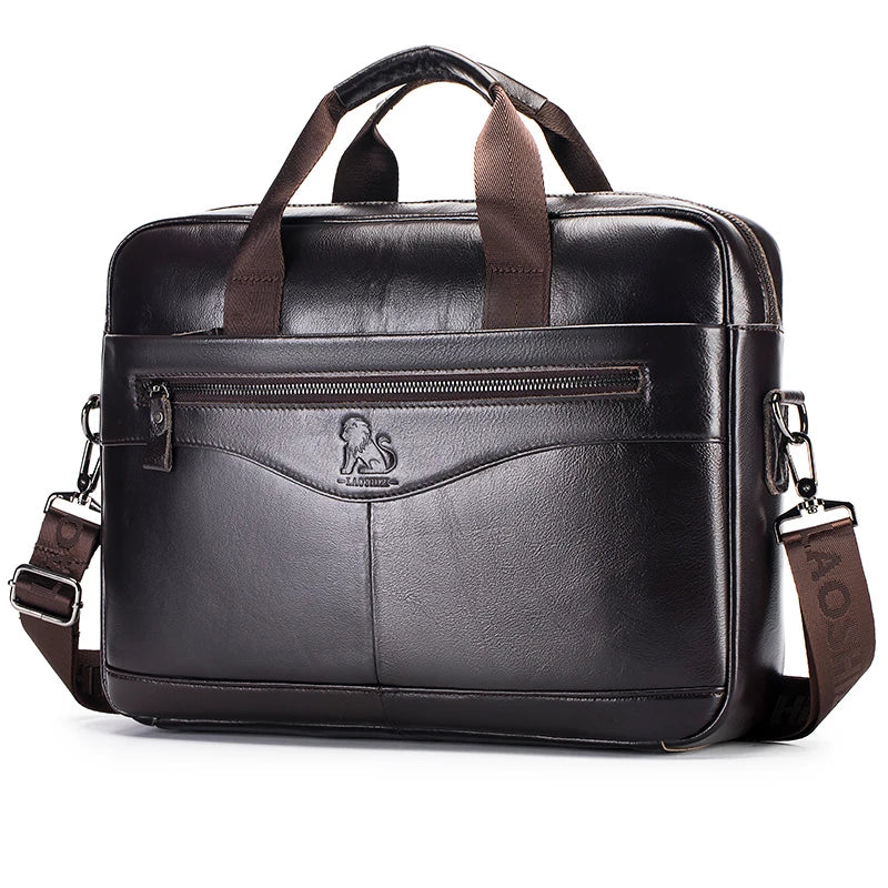 Rindsleder Aktentasche 14 Zoll Retro