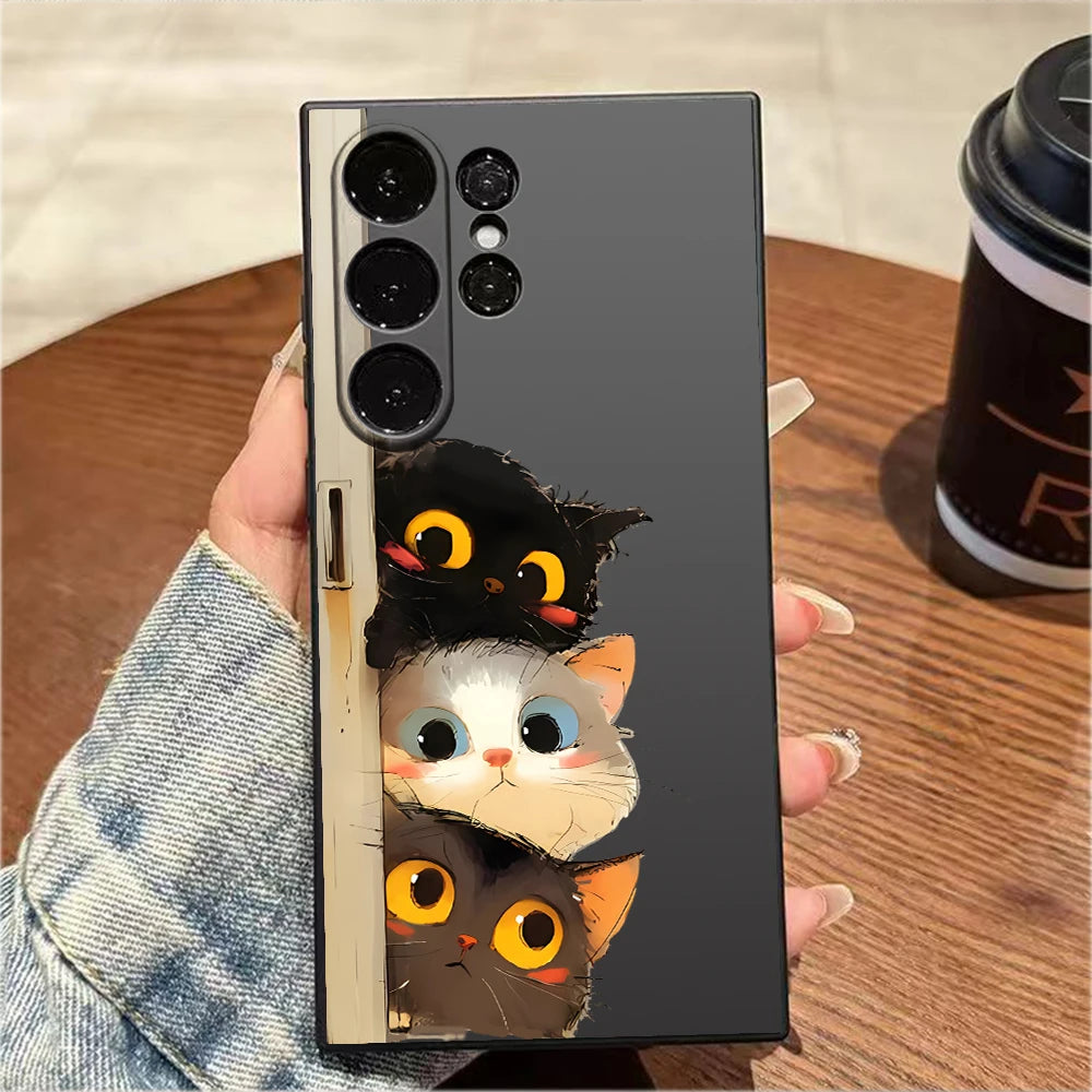 Süße Katzenhülle für Samsung Galaxy Modelle