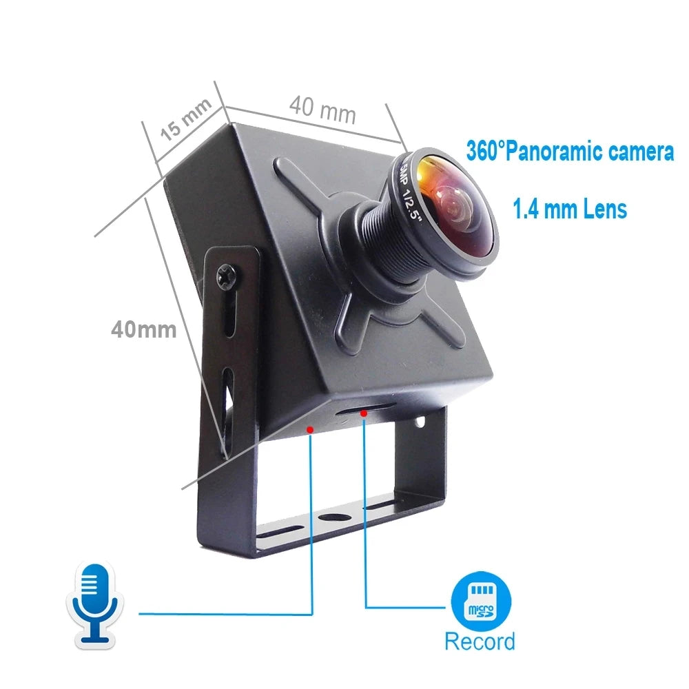 5MP Mini Fisheye IP Kamera mit Audio und POE