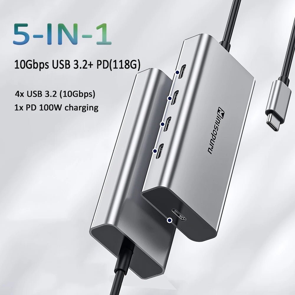 Minisopuru USB C Hub 10Gbps Adapter