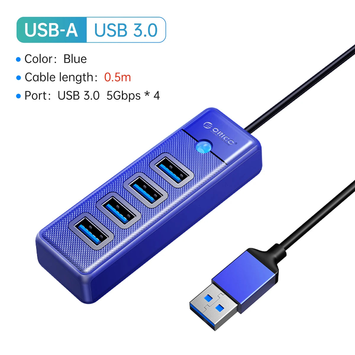 USB 3.0 HUB 4-Port Typ-C Splitter