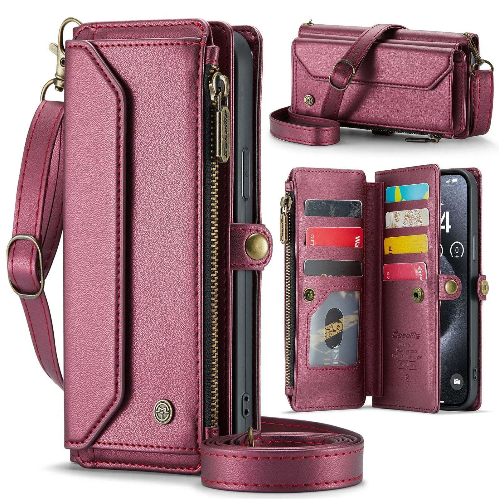 Drahtlose Leder Wallet Hülle iPhone 17 Pro Max
