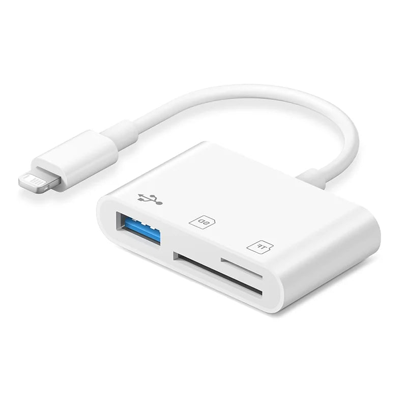 4-in-1 OTG Kartenleser Typ C für iPhone & PC
