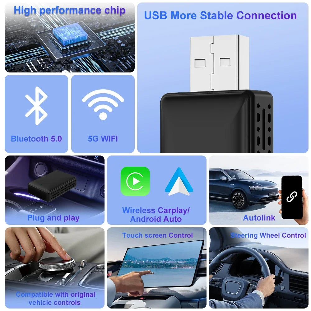 Kabel zu Wireless CarPlay Adapter 2in1
