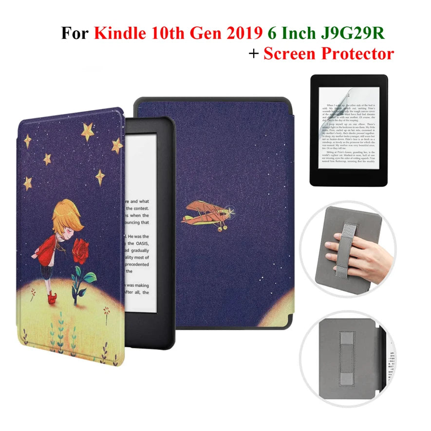 Hülle + Folie für Kindle 10. Gen 6 Zoll