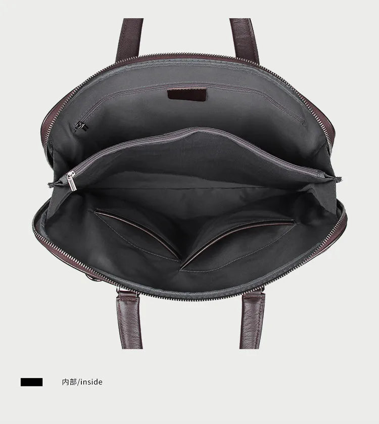 Luxus Leder Aktentasche Herren 15,6 Zoll