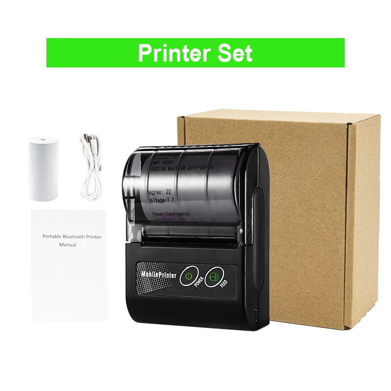 Mobiler Thermodrucker 58mm Bluetooth für Belege