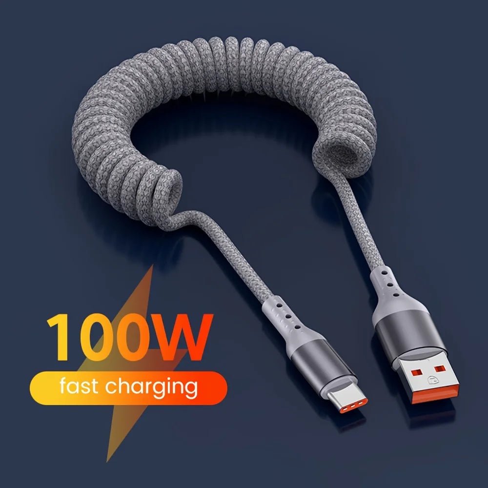 100W USB Typ C Schnellladekabel Auto