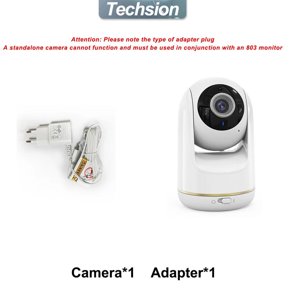 HD 1080P Babyphone mit Zwei-Wege-Audio, PTZ und Temperaturüberwachung