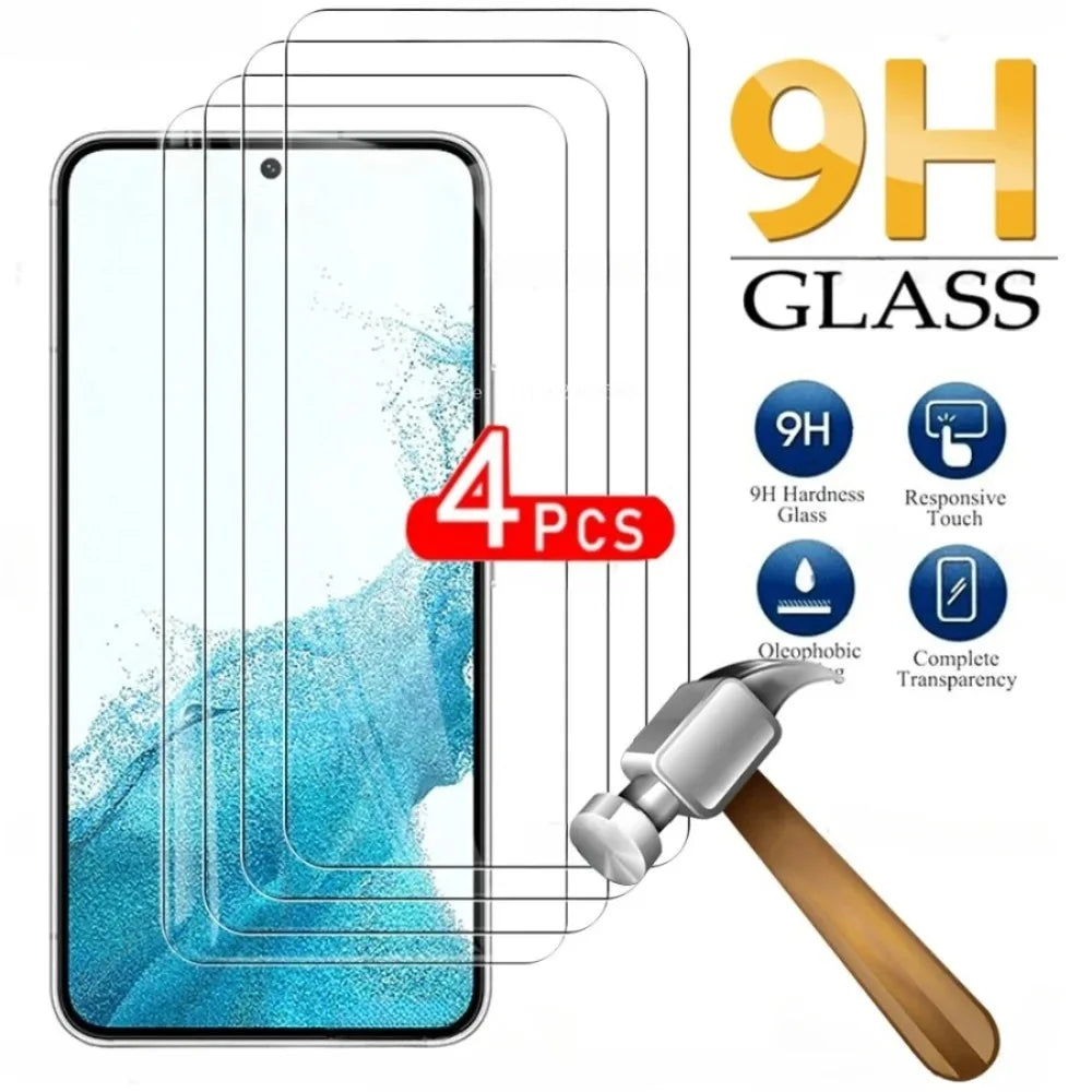 4-pack of full-cover tempered glass screen protectors for Samsung Galaxy