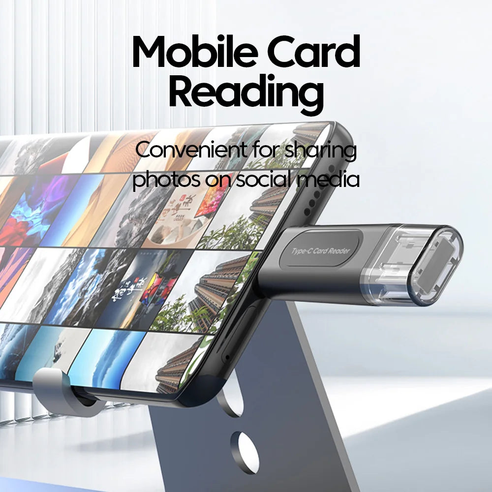 4-in-1 USB Typ-C Kartenleser für iPhone & PC