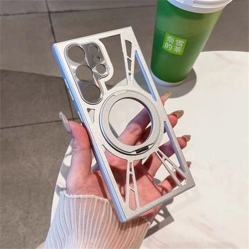 Magnetische Hülle mit Ringhalter für Galaxy S25 Ultra