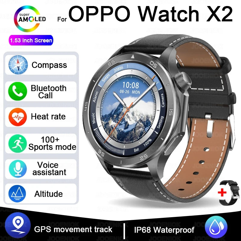 OPPO Watch X2 2025 Smartwatch mit GPS & Anruffunktions