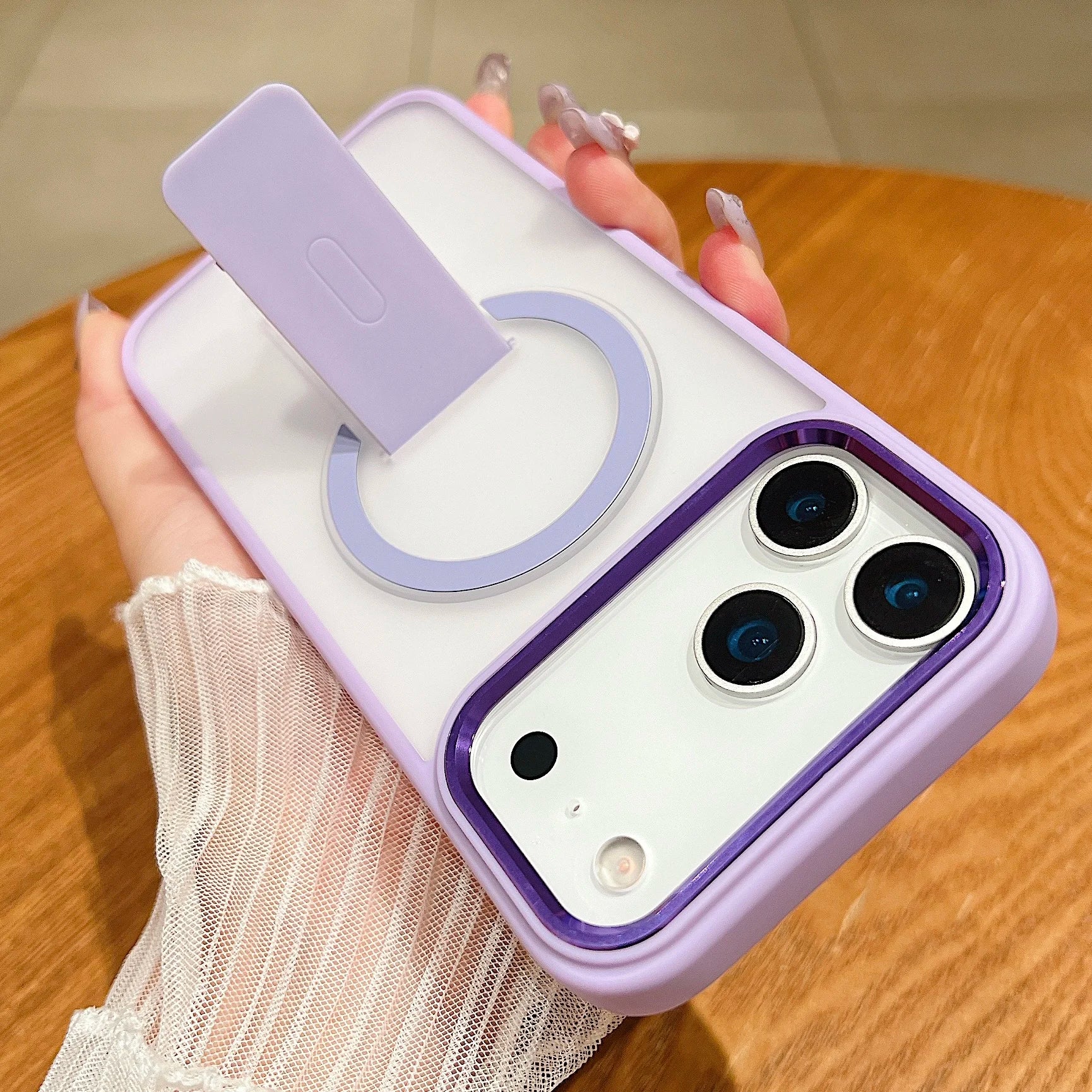 Magnetische Hülle mit Kickstand für iPhone 17–11