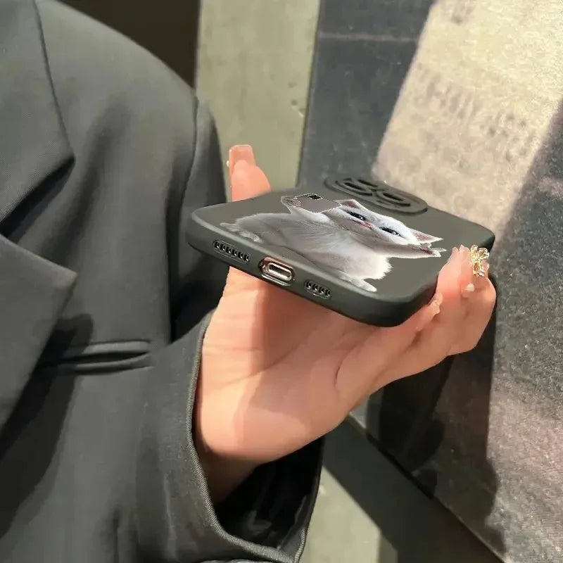 Süße Katzen Silikon Handyhülle iPhone Stoßfest Softcover