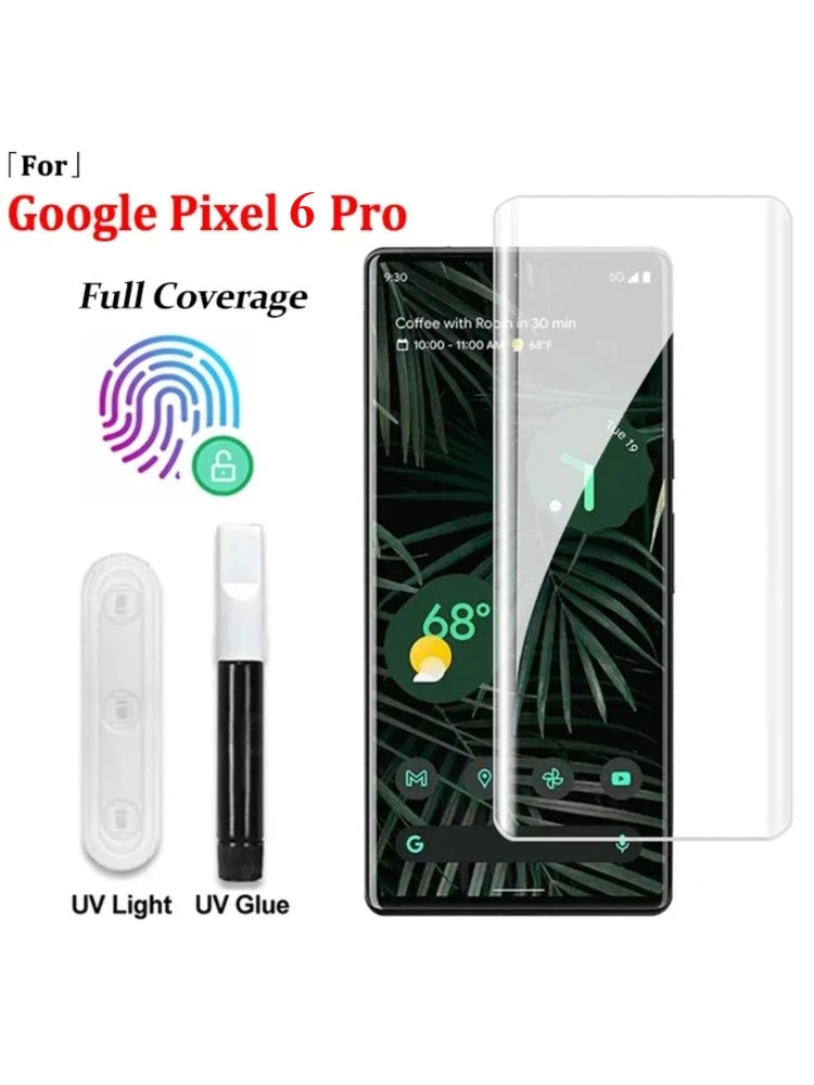 UV glass screen protector for Google Pixel 5–7 Pro