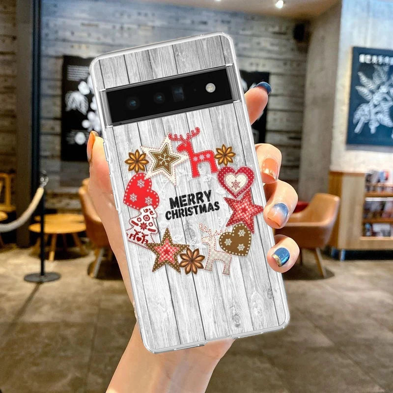 Transparent TPU case with snow motif for Google Pixel 8