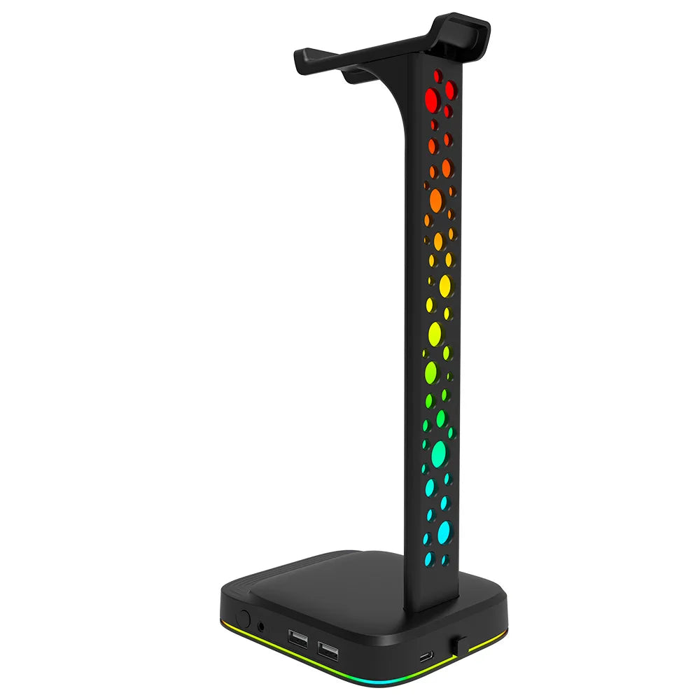 RGB Gaming Headset Ständer – Beleuchtete Kopfhörer Halterung mit LED – Universal Desktop Standfuss