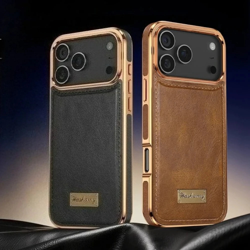 Ölwachs Lederhülle mit Magnet für iPhone 17 Serie