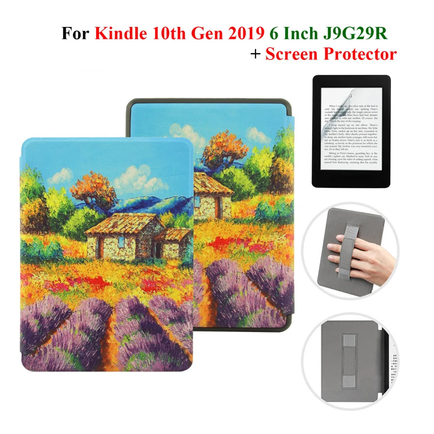 Hülle + Folie für Kindle 10. Gen 6 Zoll
