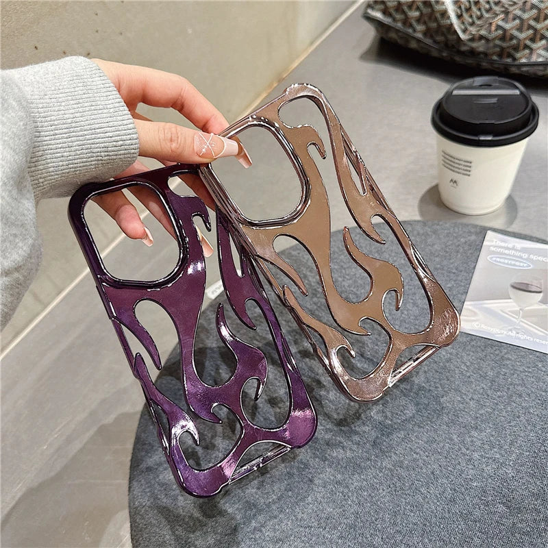 Luxury 3D Flame Case for iPhone 17, Silicone