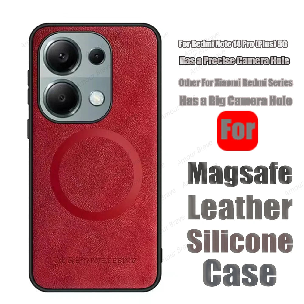 Lederhülle mit MagSafe für Xiaomi Redmi