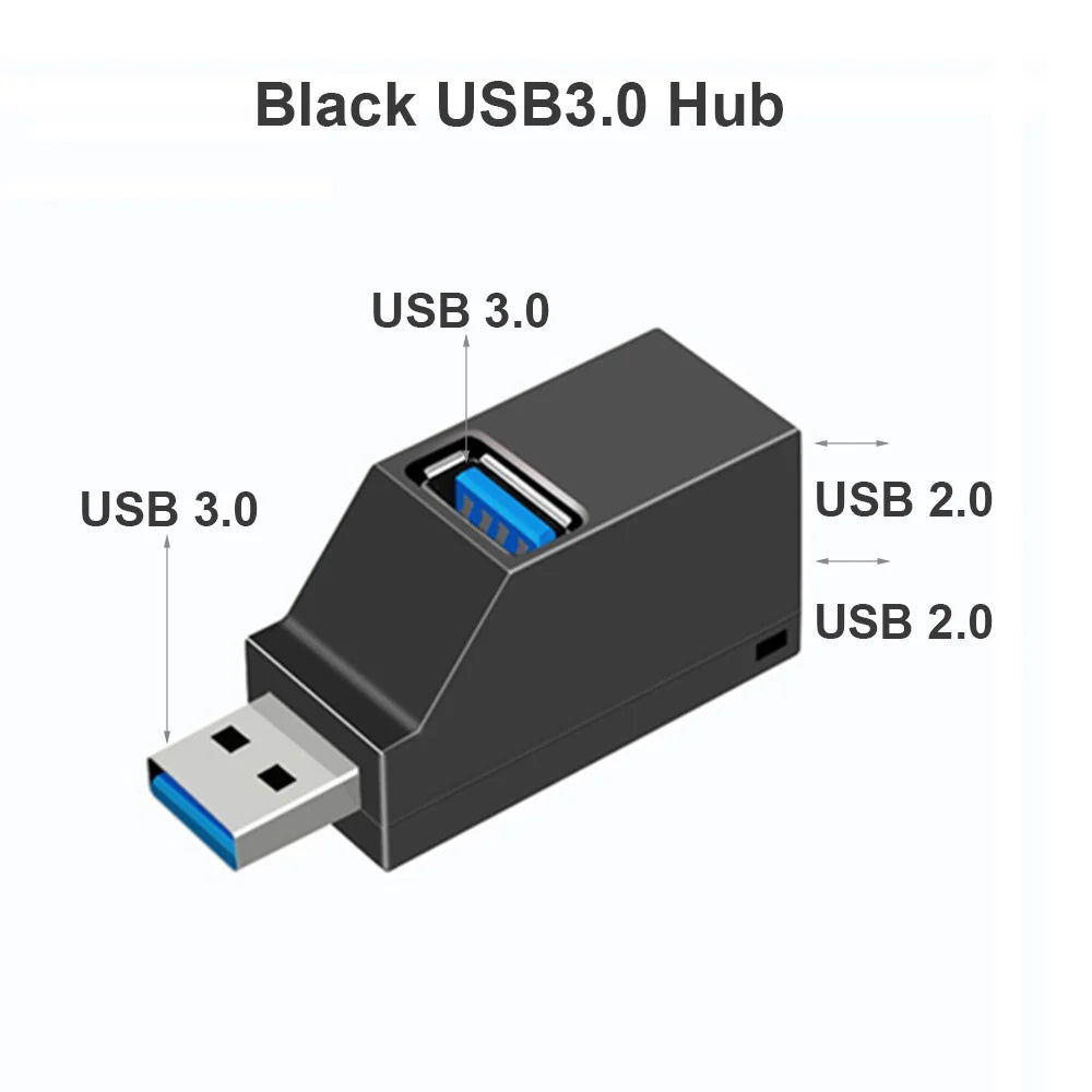 USB 3.0 HUB Adapter 1 auf 3 Ports Mini