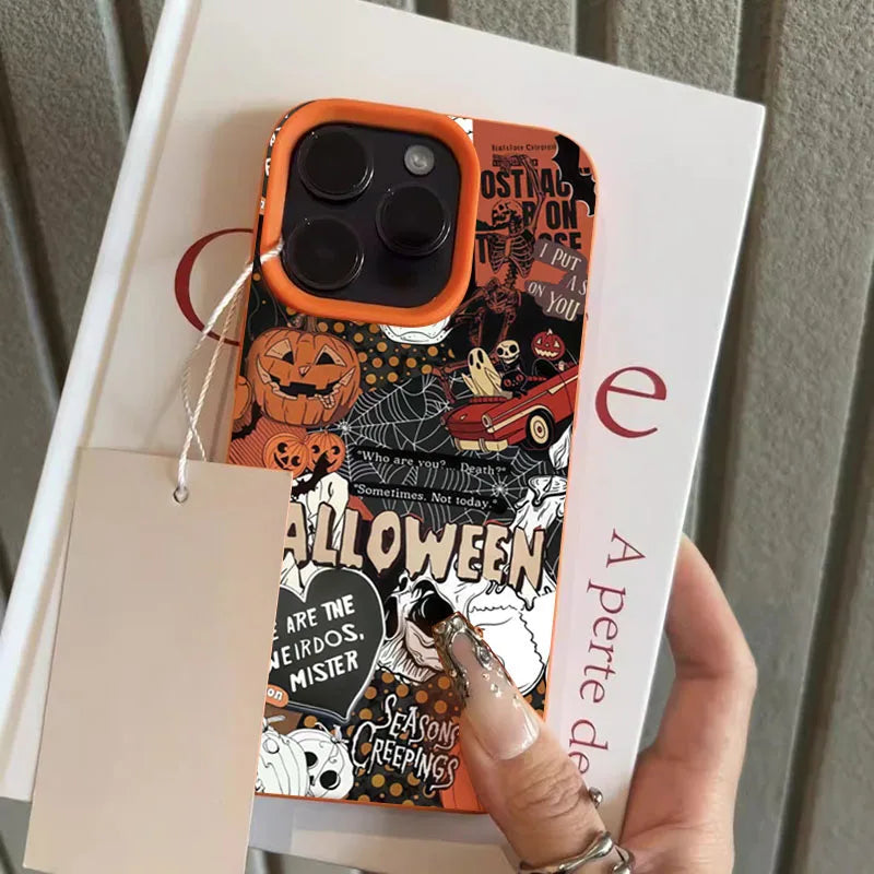 Creepy pumpkin silicone case for iPhone