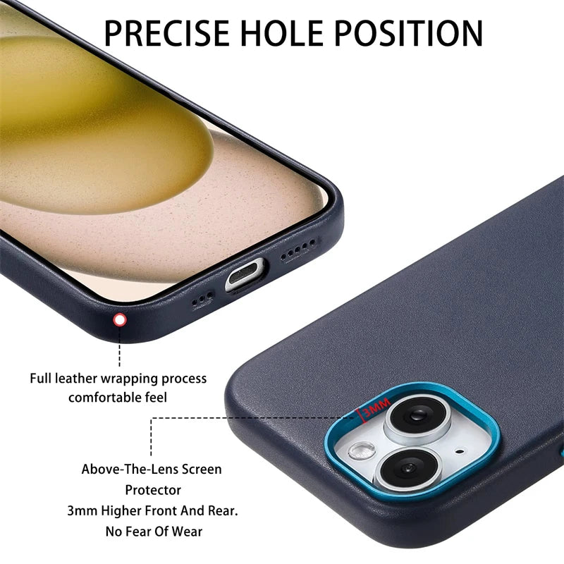 MagSafe Lederhülle mit Magnet für iPhone 17 Serie