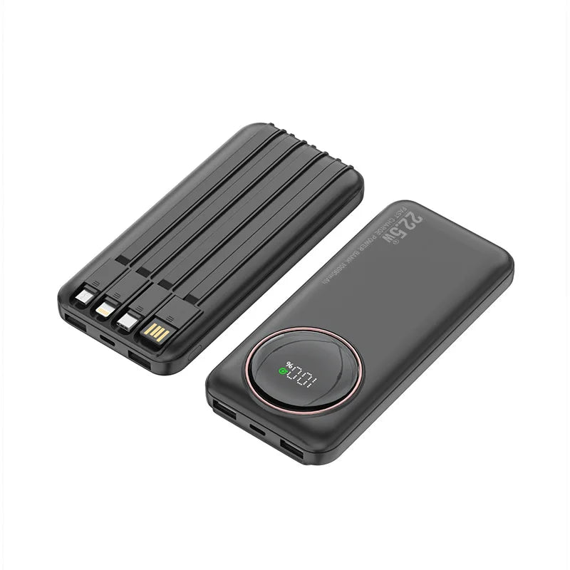 Powerbank 30000mAh mit Kabel & Schnellladeanzeige